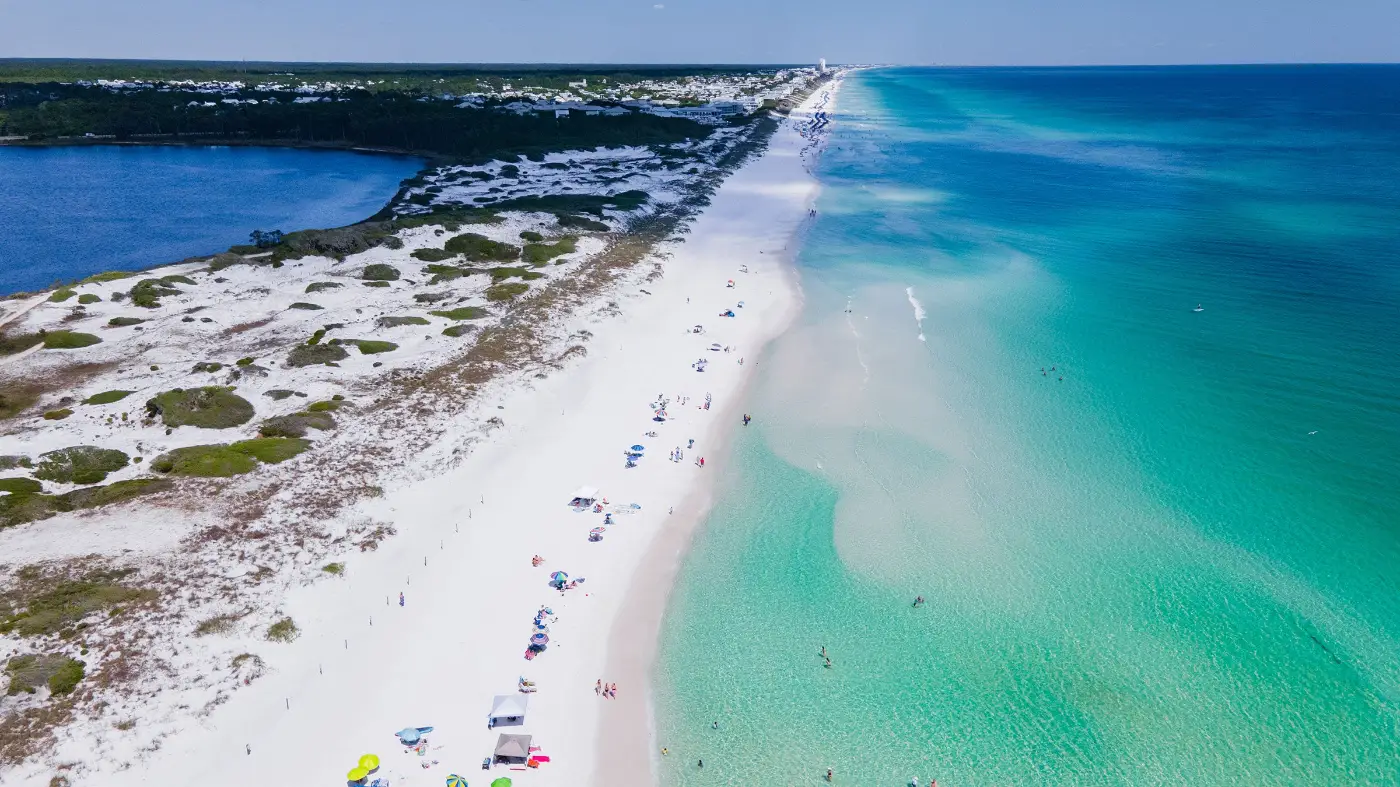 Grayton Beach Underwater Museum of Art Beach Drone Beauty Shot 2021 NPI Productions Grayton Beach State Park 1